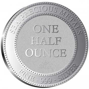 1/2 oz Fine Silver Crown Minted Bullion Round – Frosted