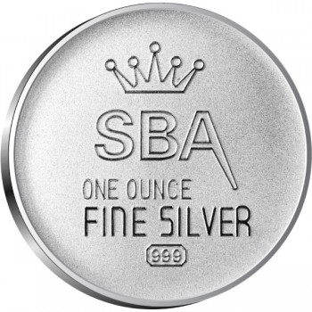 1 oz Fine Silver Crown Minted Bullion Round – Frosted